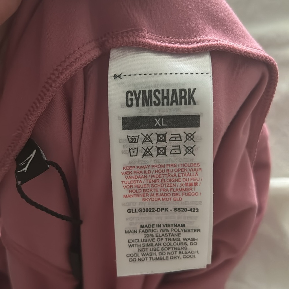 Womens XL GYMSHARK Mauve Pink leggings - the best!!! New but washed - Picture 8 of 9